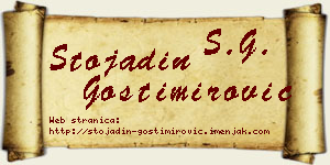 Stojadin Gostimirović vizit kartica
